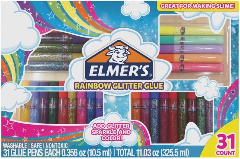 Large package of Elmer's Glitter Glue pens