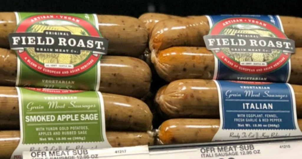 sausage on shelf at store 