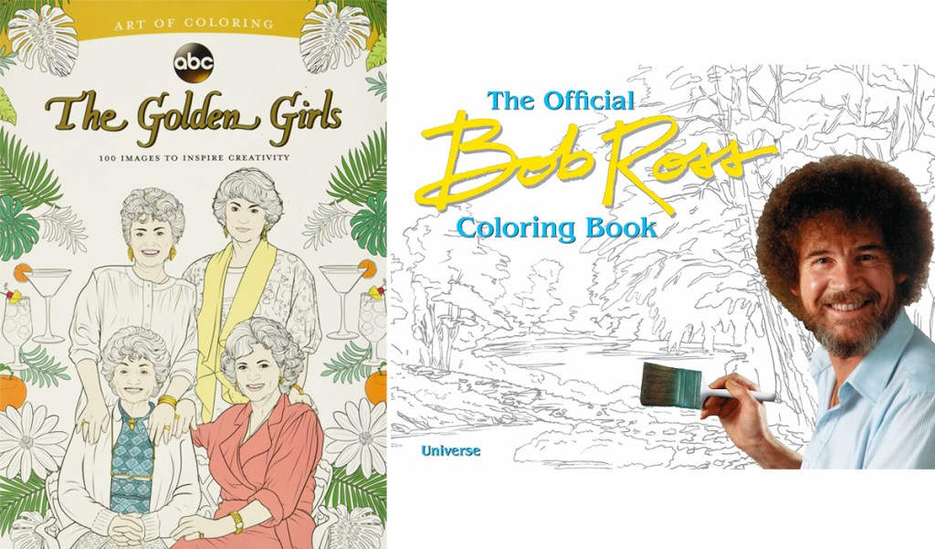 golden girls & bob ross coloring books
