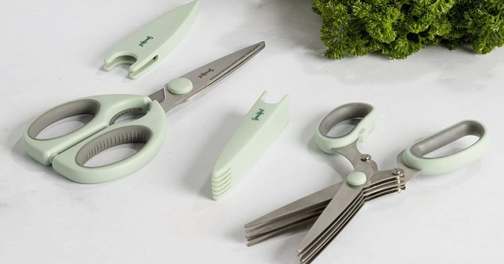 herb shears with kitchen shears