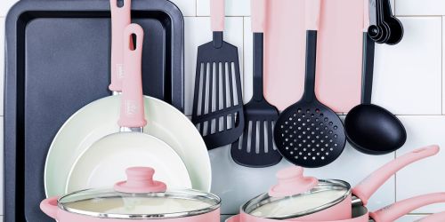 GreenLife Ceramic Nonstick Cookware 18-Piece Set Only $59 Shipped on Walmart.com | Four Color Choices!
