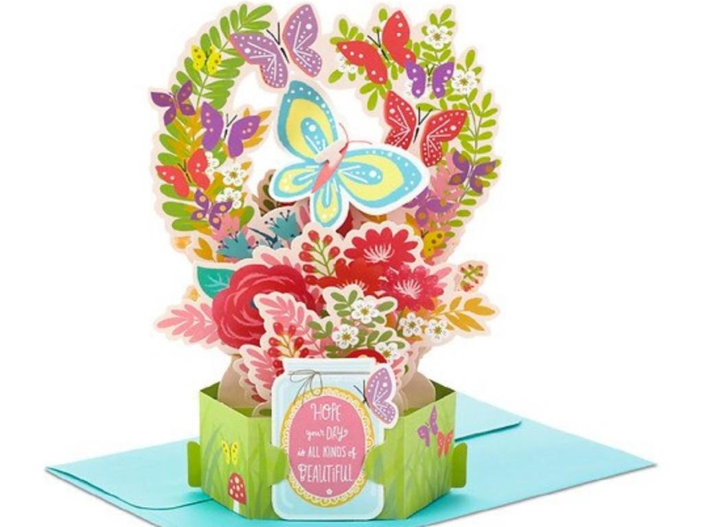 hallmark flower bouquet pop up card