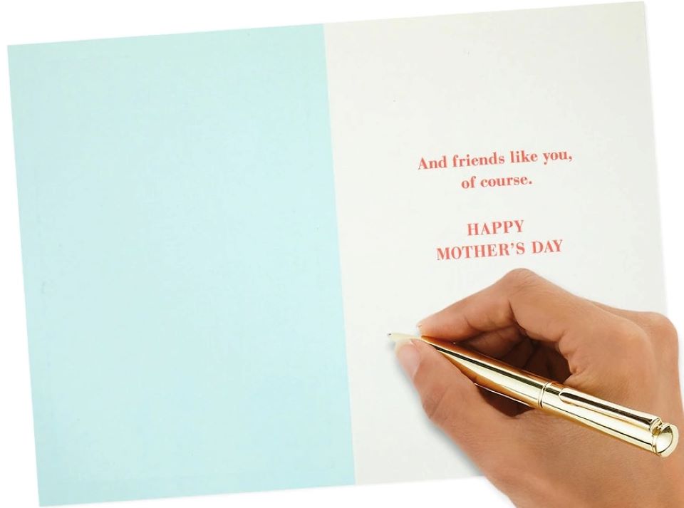 hand writing in a card