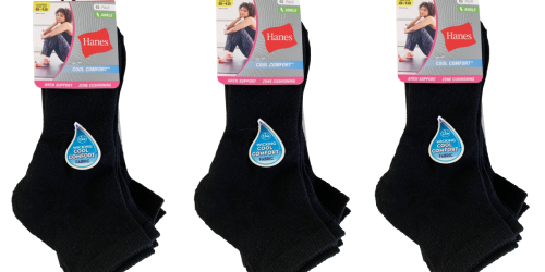 ** Hanes Women’s Comfort Fit Ankle Socks 6-Pack Only $6.29 on Amazon