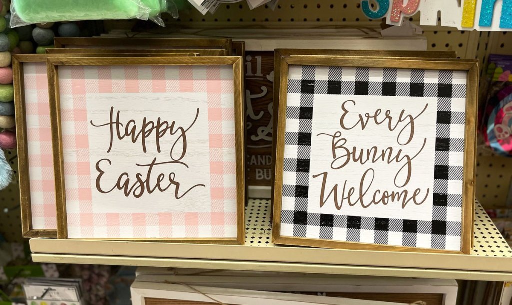 happy easter and every bunny welcome signs