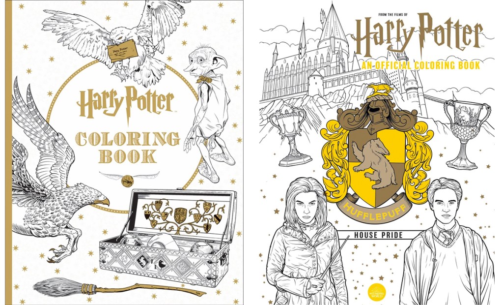 two harry potter coloring books