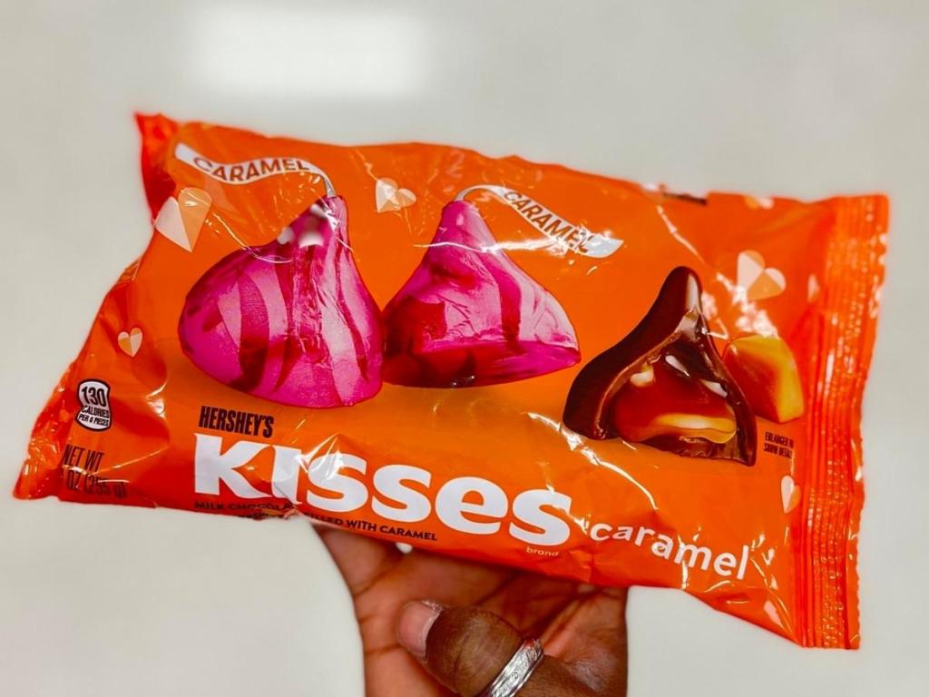 hershey's caramel kisses bag in store