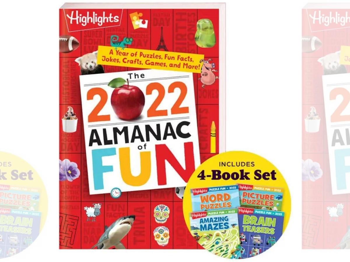 Highlights 2022 Almanac of Fun & Puzzle Fun 2022 4-Book Set