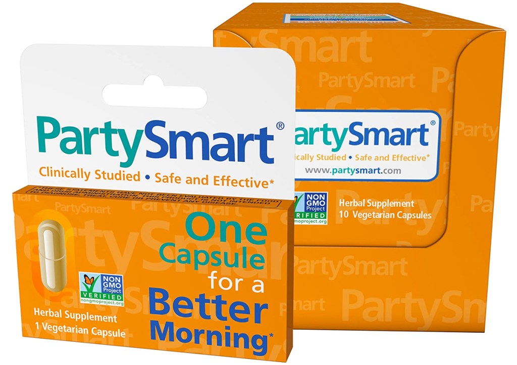 partysmart supplements in orange box