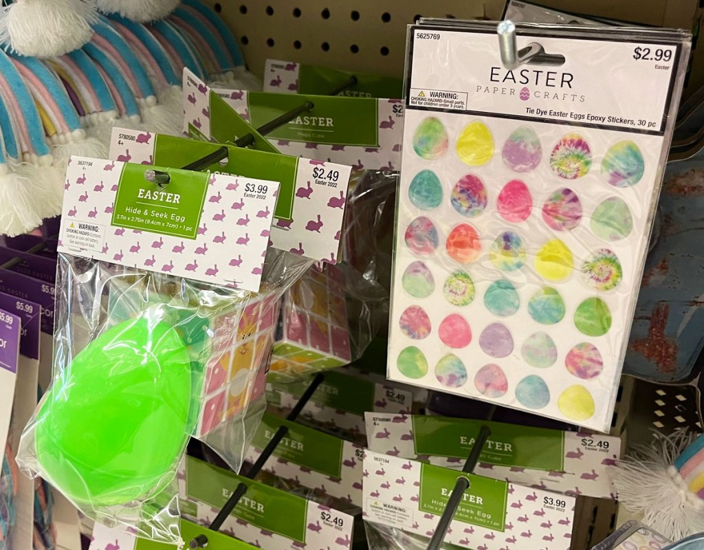 easter stickers and green fillable egg