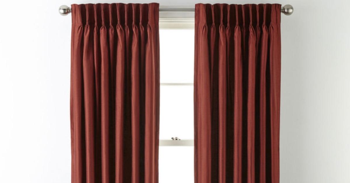 Curtain Panels Only 9 99 On JCPenney Com Regularly 40 Hip2Save   Home Supreme Thermal Energy Saving Curtain Panel In French Cabernet 