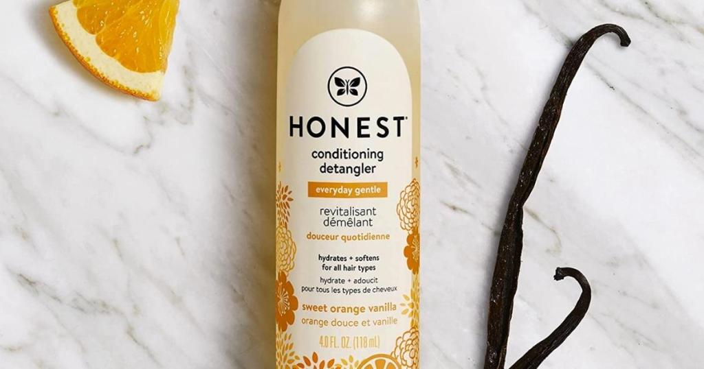 honest company conditioning detangling spray with orange and vanilla