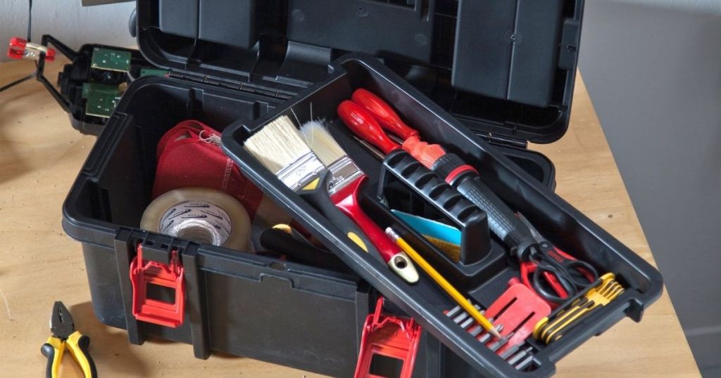 toolbox with tools in it