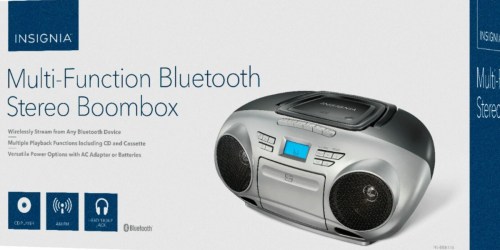 Insignia Portable CD Boombox w/ Bluetooth Just $39.99 Shipped on BestBuy.com (Regularly $60)