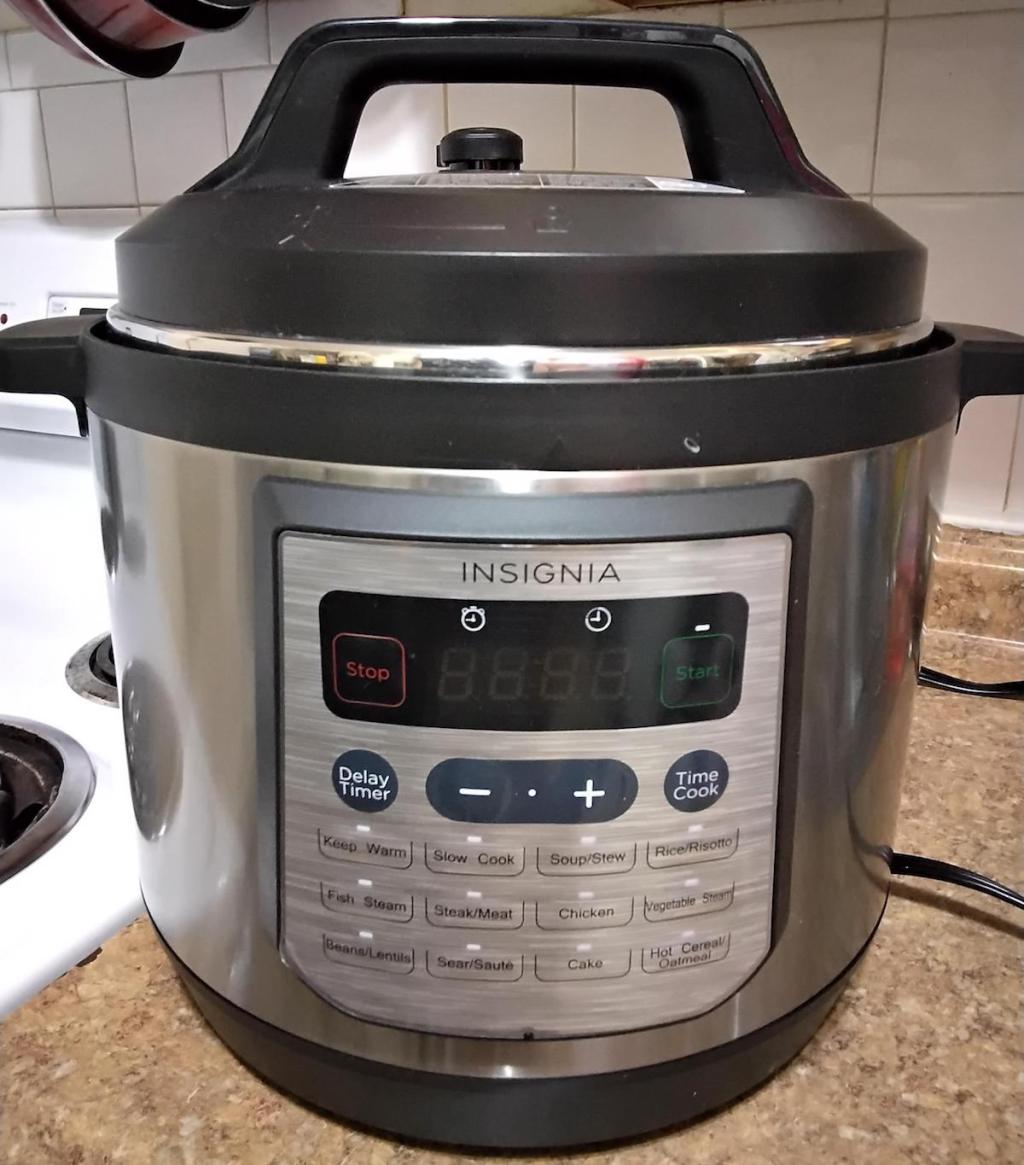 Insignia Multicooker on a kitchen counter