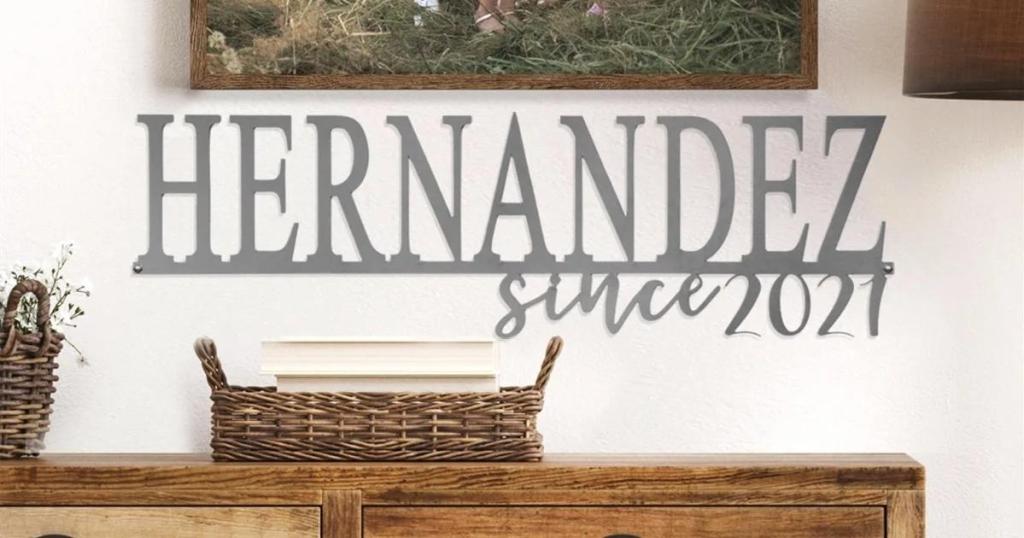 hernandez 2021 personalized steel sign from jane