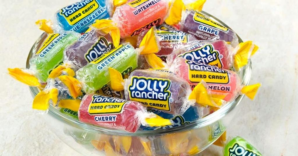 bowl of jolly ranchers hard candy