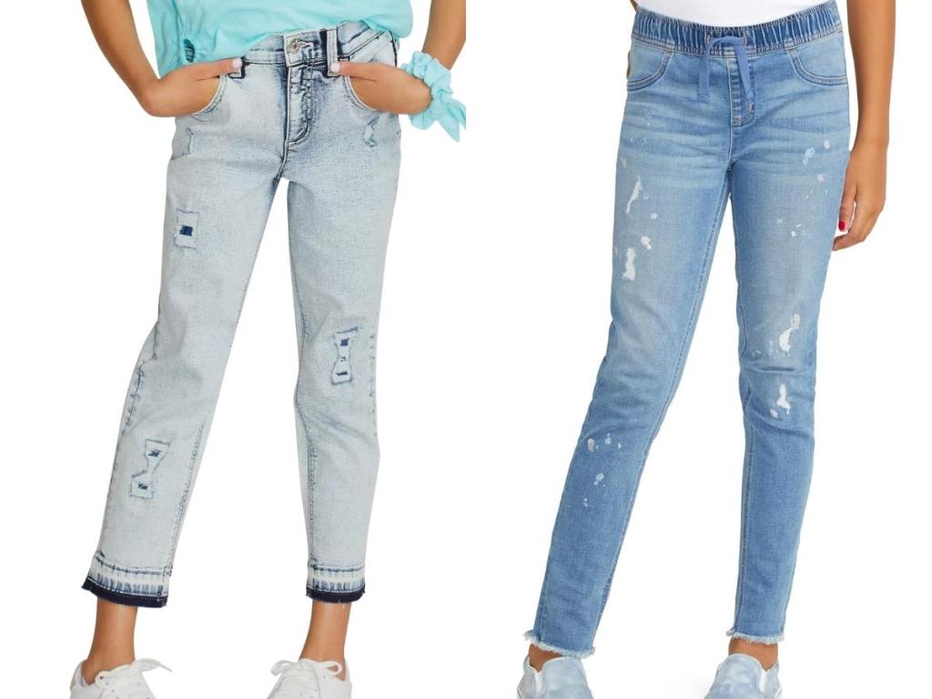 justice girls mini mom jean and pull on jeggings