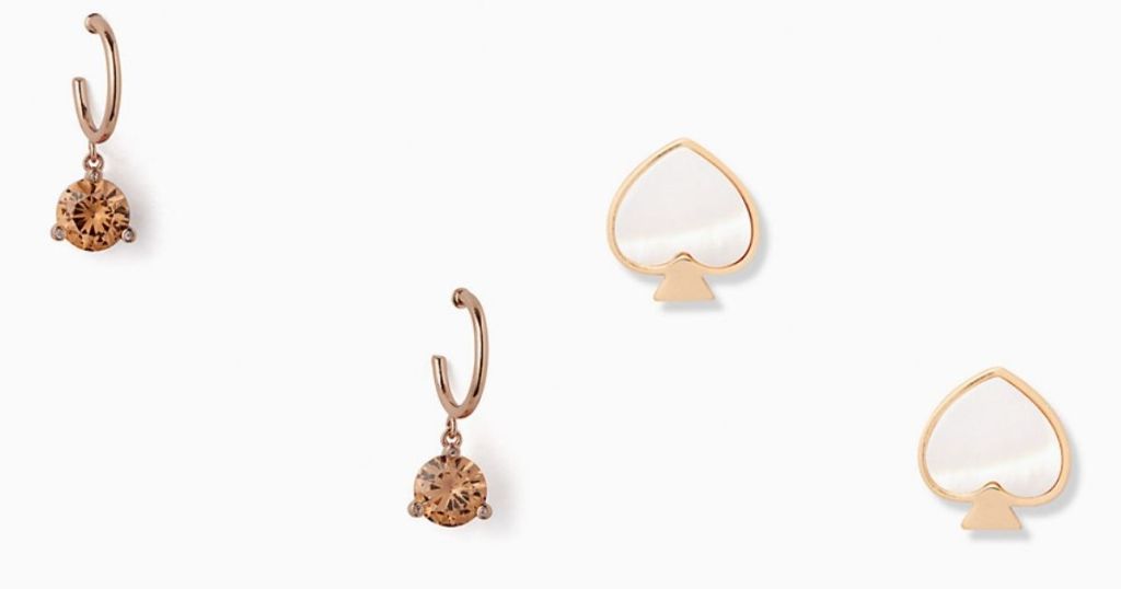 two sets of Kate Spade earrings