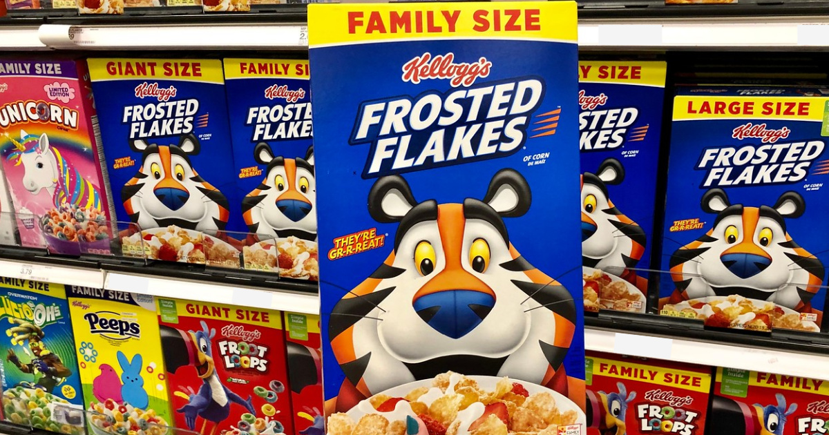 Kellogg's Frosted Flakes Cereal 24 oz Family Size Box
