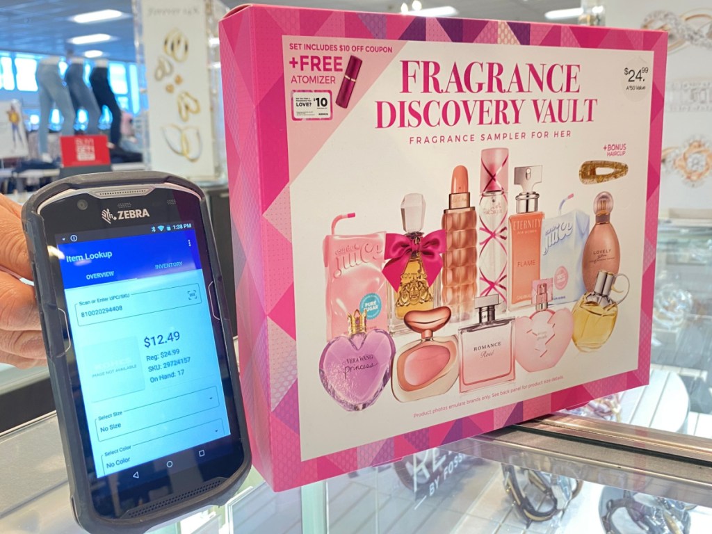 fragrance sampler kit in store