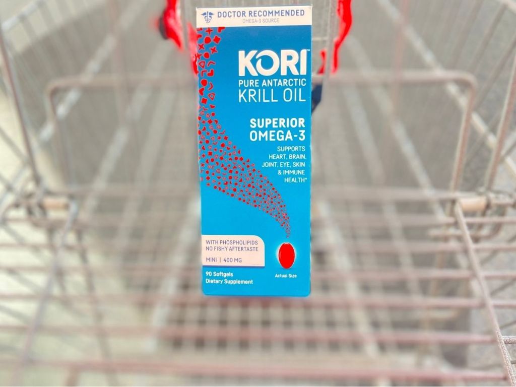 Kori Krill Oil Superior Omega-3 1200mg Softgels bottle in shopping cart