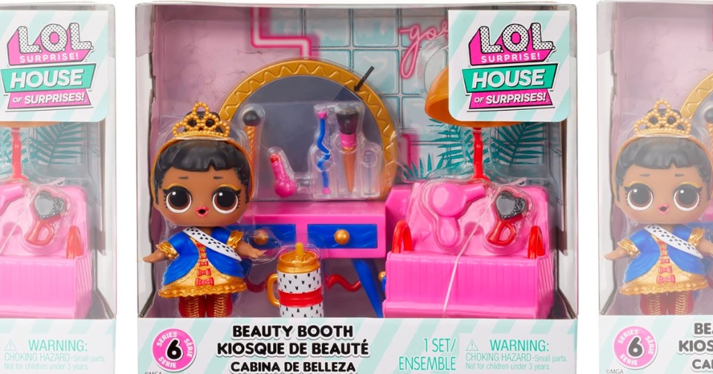 LOL Surprise OMG House of Surprises Beauty Booth Playset