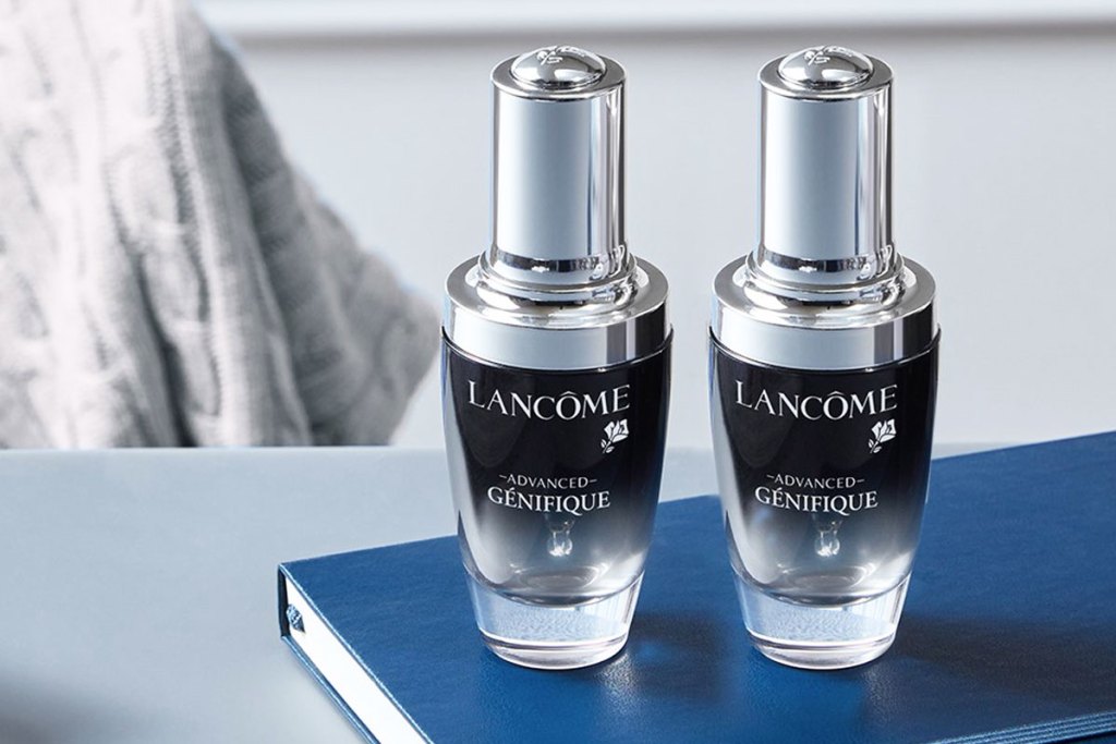 two bottles of Lancome Advanced Genifique