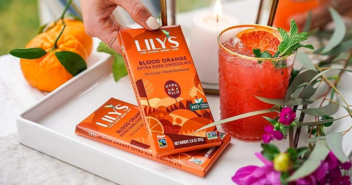 Lily's Blood Orange Dark Chocolate Bar 12-Pack