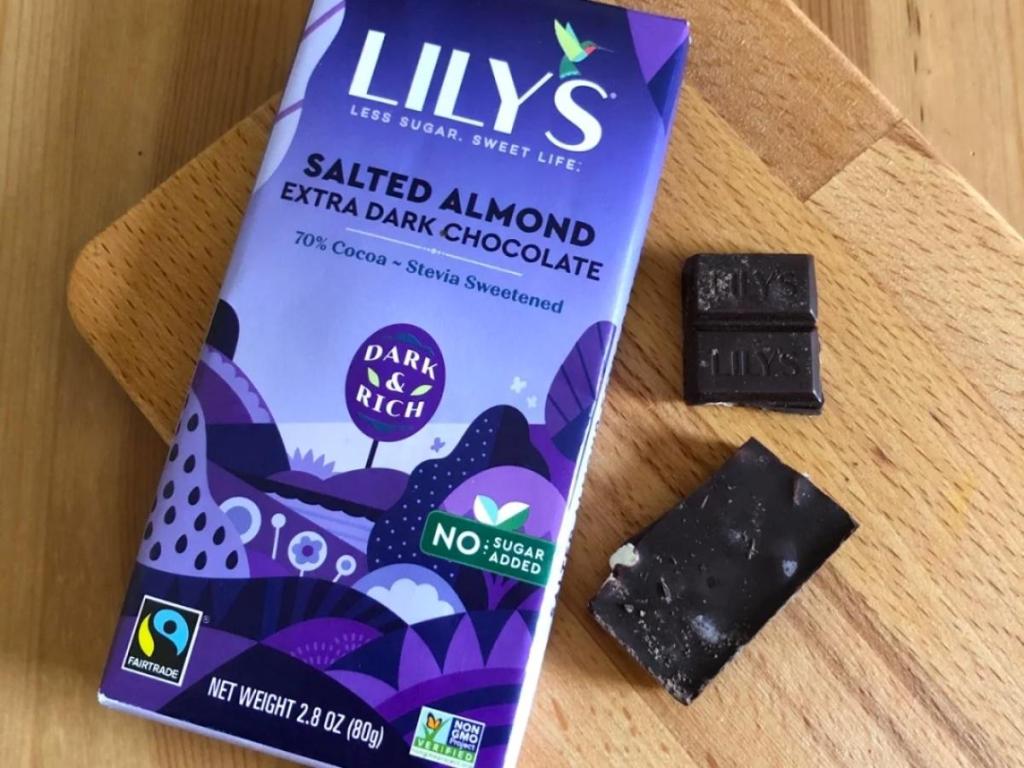 Lily's Salted Almond Extra Dark Chocolate Bar