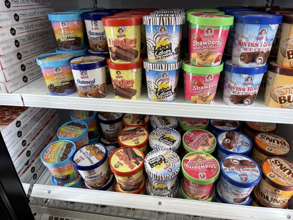 case of ice cream at Walmart