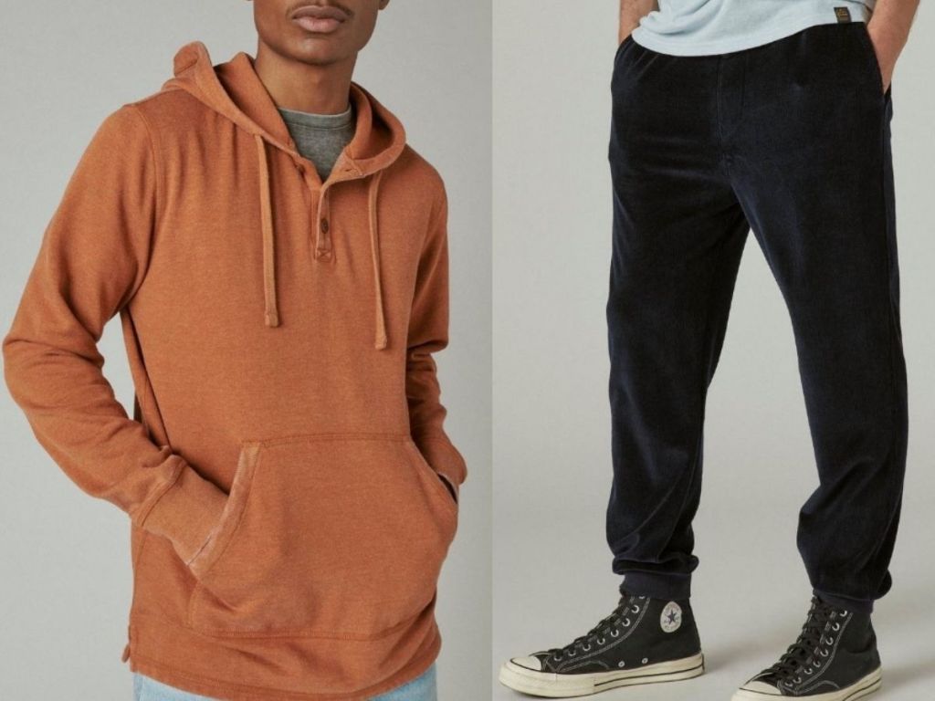 Lucky Brand Hoodie and Velour Men's Pants
