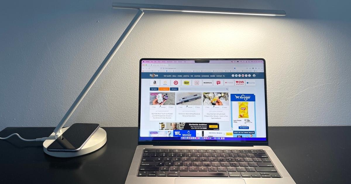 LED Desk Lamp w/ Built-In Wireless Charger Just $24.99 Shipped on Amazon