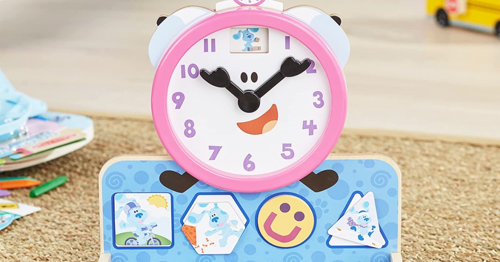 blue's clues wooden clock toy