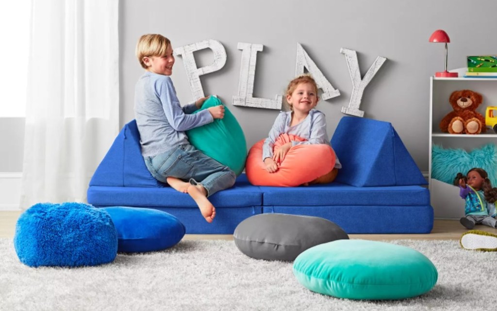 kids playing on a couch