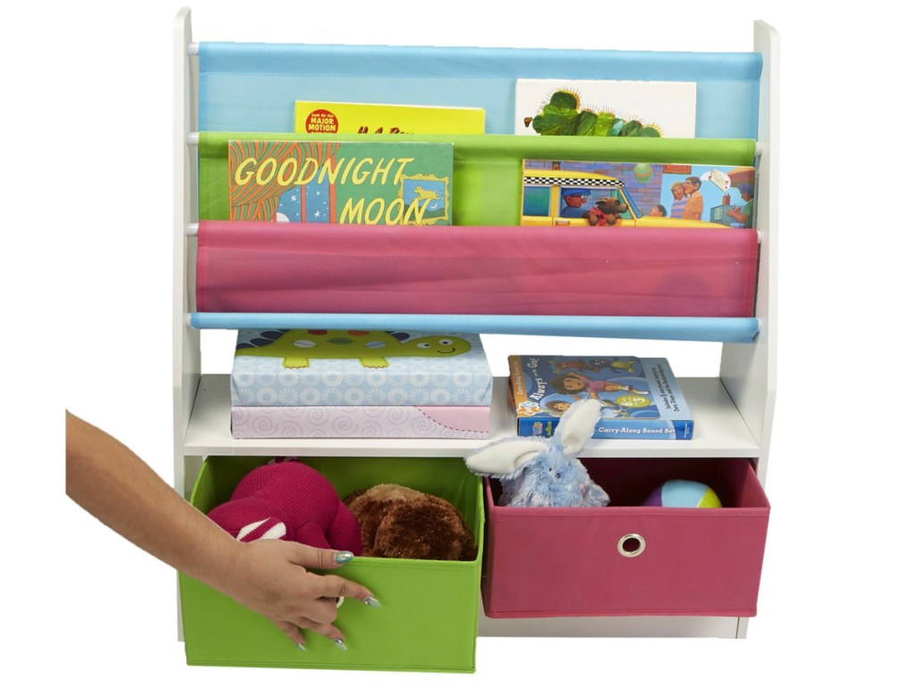 Mind Reader Kids Toy Storage Organizer with toys and books
