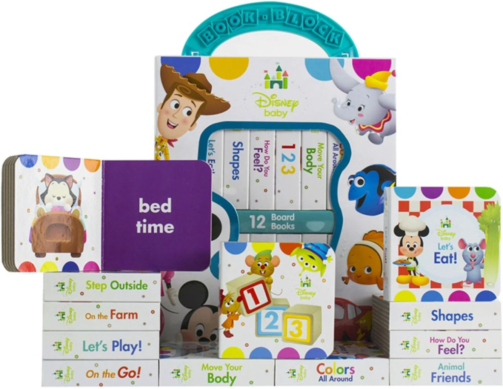 My First Library Board Book Block 12-Book Set Disney Baby