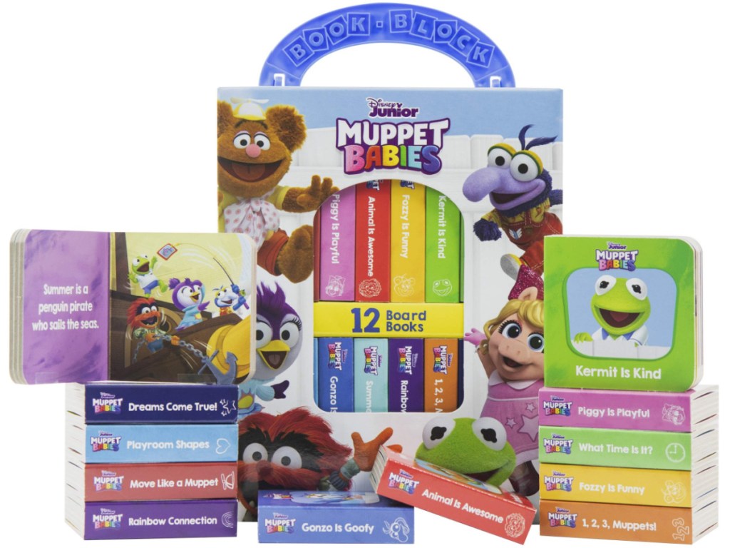 My First Library Board Book Block 12-Book Set Disney Junior Muppet Babies