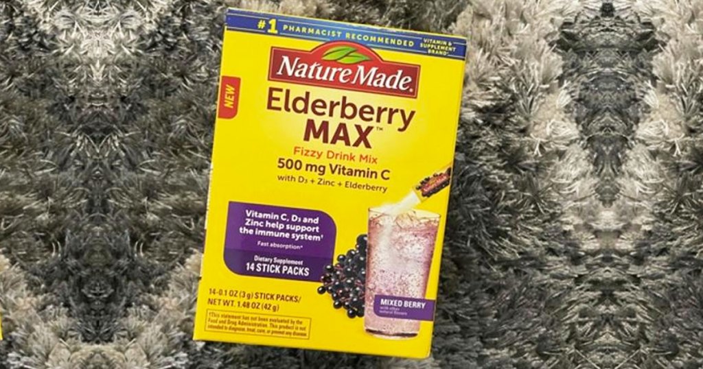Nature Made Elderberry MAX Fizzy Drink Mix box