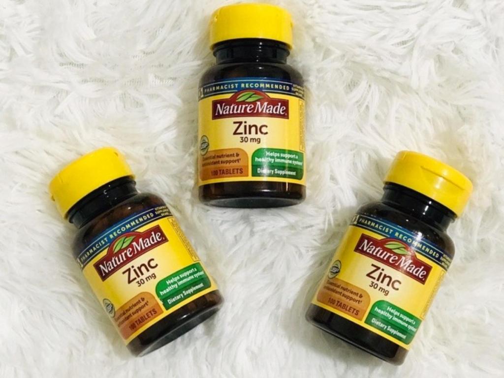 nature made zinc tablet bottles - natural flu remedies - natural cold remedies