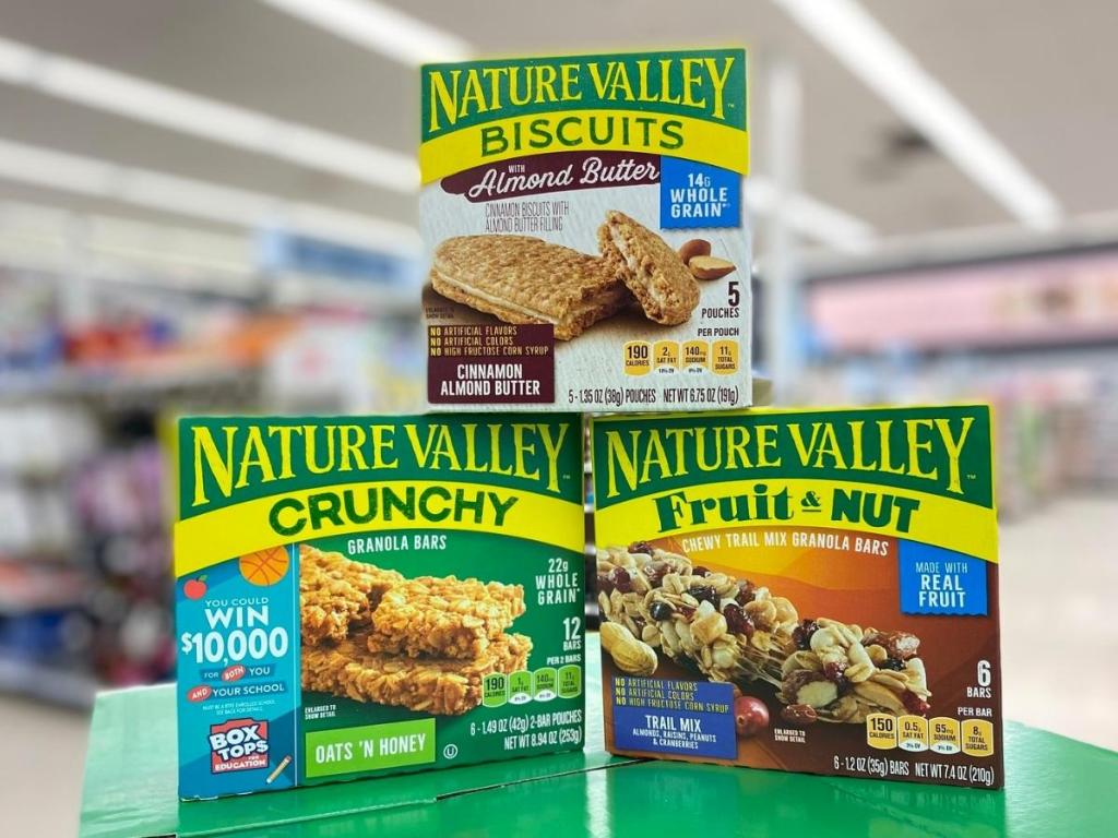 nature valley granola bar boxes in store