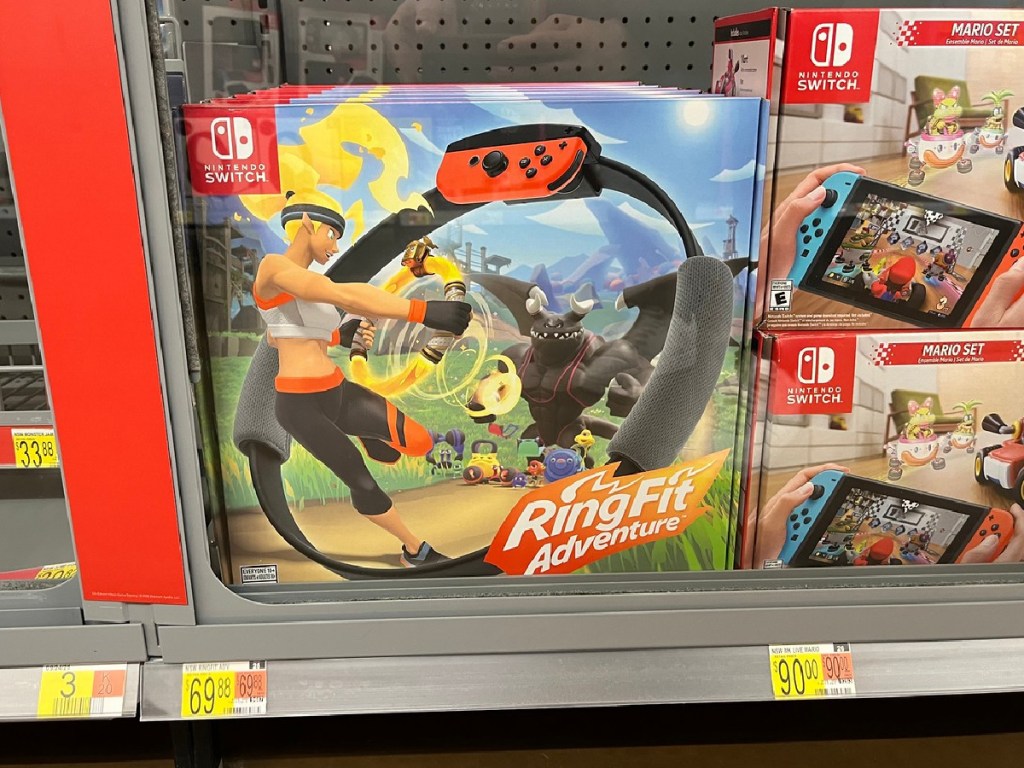 workout video game on store shelf