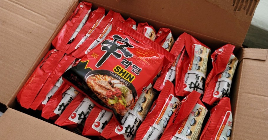 Nongshim Spicy Ramen Noodles 20-Pack Just $13 Shipped on Amazon (Only 66¢ Each)