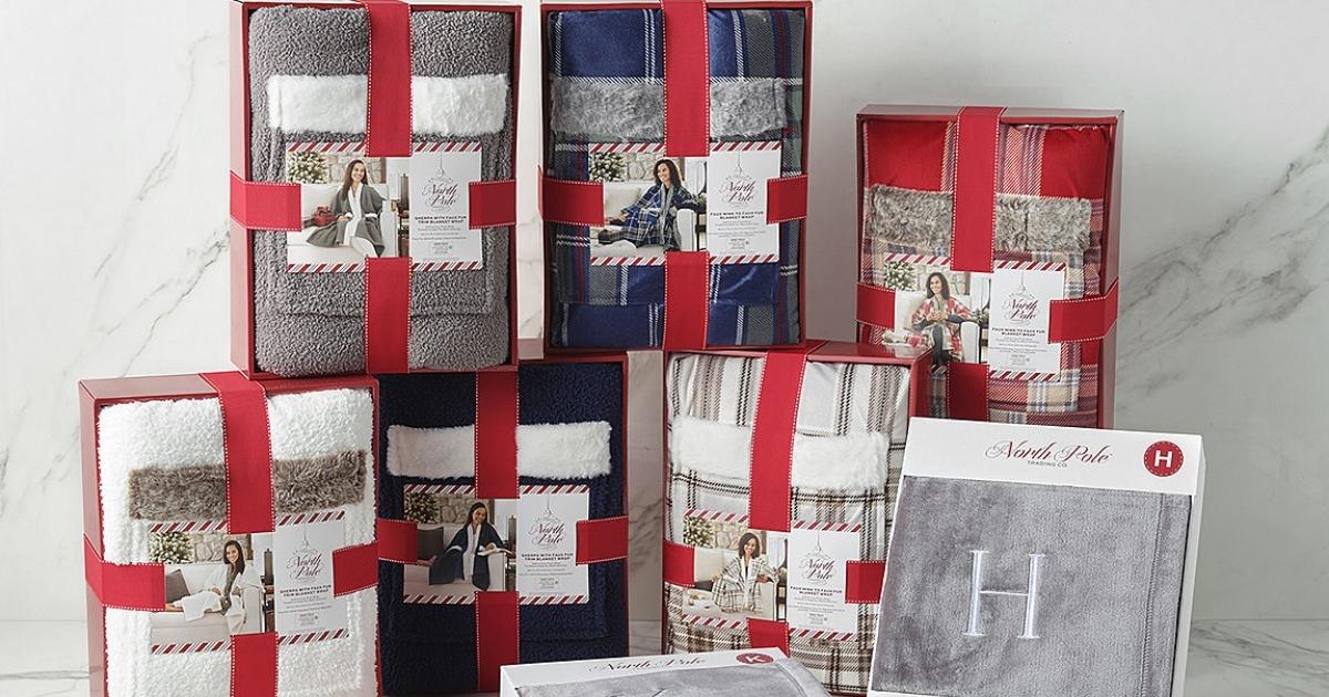 north pole trading co wrap blankets in packaging
