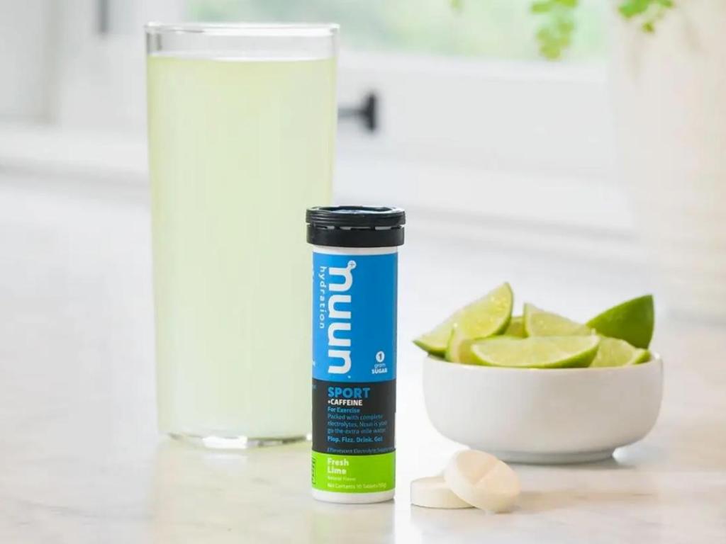 Nuun Sport + Caffeine Electrolyte Tablets, Fresh Lime