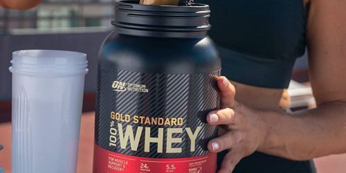 Over 50% Off Workout Supplements on Amazon | Optimum Nutrition Whey Protein Powder 2-Pound Just $21 Shipped