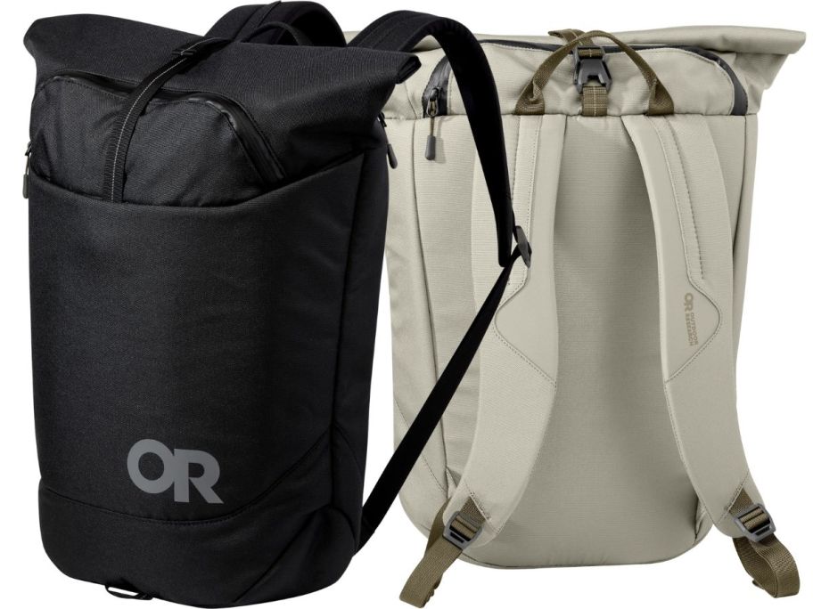 2 Outdoor Research Field Explorer Packs in black and tan