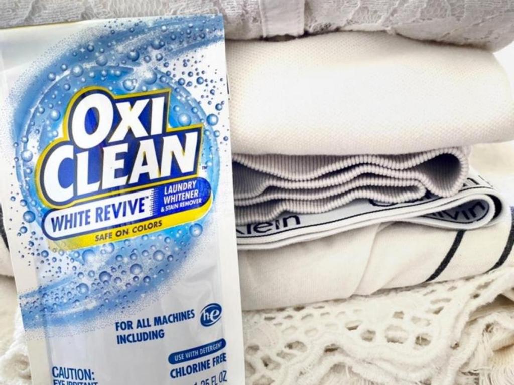 oxiclean white revive whitening paks with laundry
