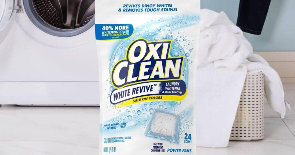 oxiclean white revive paks with white towels and washer