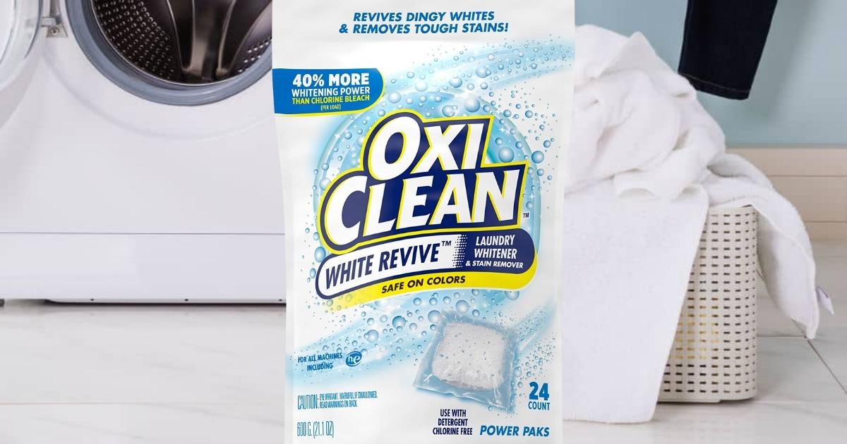 oxiclean white revive paks with white towels and washer